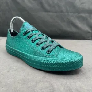 Converse All Star Low Brittany Blue Glitter CTAS Ox Lace Up Shoes Women's Size 7