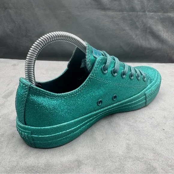 Converse All Star Low Brittany Blue Glitter CTAS Ox Lace Up Shoes Women's Size 7