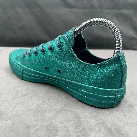 Converse All Star Low Brittany Blue Glitter CTAS Ox Lace Up Shoes Women's Size 7