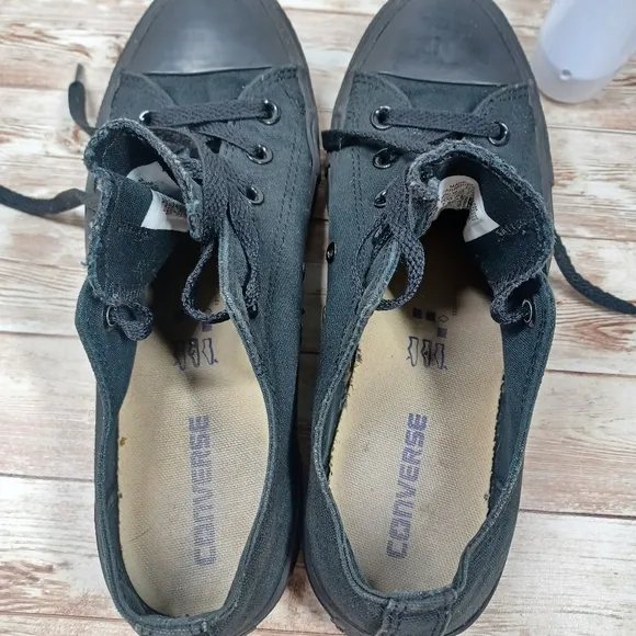 Converse All Star Low Top Black on Black Sneakers Shoes Chuck Taylor Men's 7.5