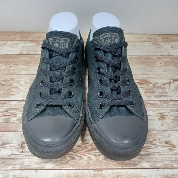 Converse All Star Low Top Black on Black Sneakers Shoes Chuck Taylor Men's 7.5