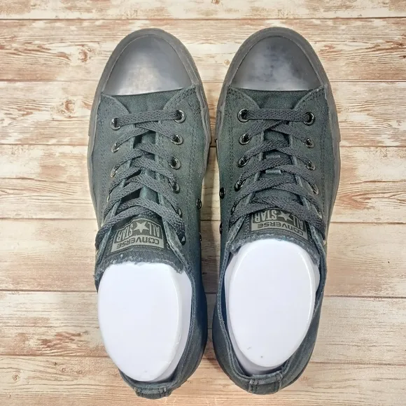 Converse All Star Low Top Black on Black Sneakers Shoes Chuck Taylor Men's 7.5