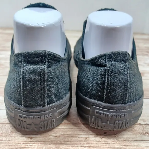 Converse All Star Low Top Black on Black Sneakers Shoes Chuck Taylor Men's 7.5