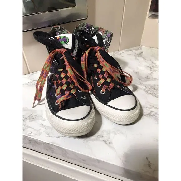 Converse All Star Sneakers Shoes DC Comics Batman &amp; Joker Unisex W 5.5 M 3.5