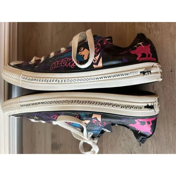 CONVERSE ALL STAR Unisex Men's 8 Women's 10 CATWOMAN Meow DC COMICS SHOES LOW TO