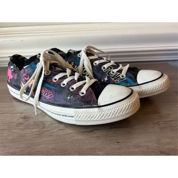 CONVERSE ALL STAR Unisex Men's 8 Women's 10 CATWOMAN Meow DC COMICS SHOES LOW TO