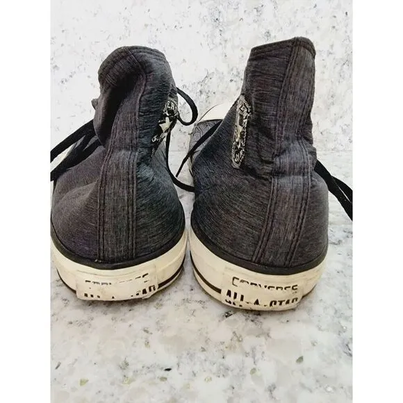 Converse All Star Mens 13 Gray Black High Top Sneakers Shoes