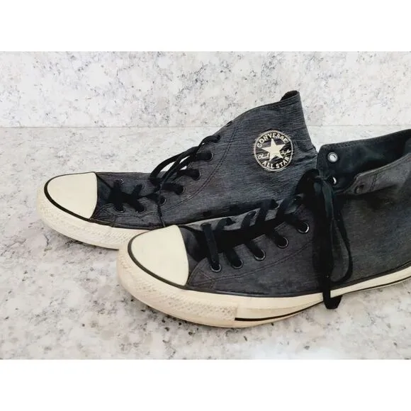 Converse All Star Mens 13 Gray Black High Top Sneakers Shoes
