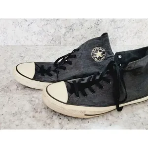 Converse All Star Mens 13 Gray Black High Top Sneakers Shoes