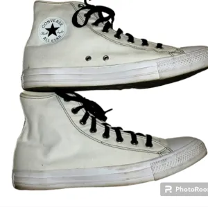Converse Big Sexy sneakers ankle high tops canvas white black sz 10