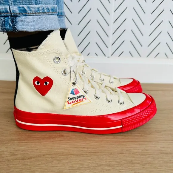 ⭐Converse Chuck All Star 70 High 10.5 Women Shoes Comme des Garcons PLAY A01794C
