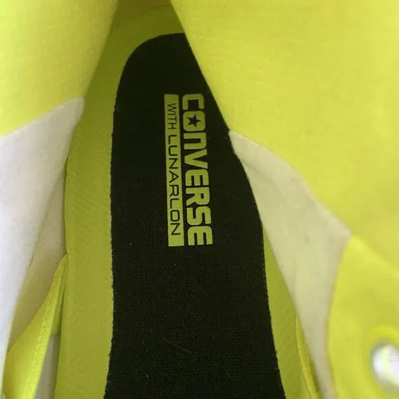 Converse Chuck Taylor All Star 2 Hi Lunarlon Neon Green Shoes Men's 9 Women's 11