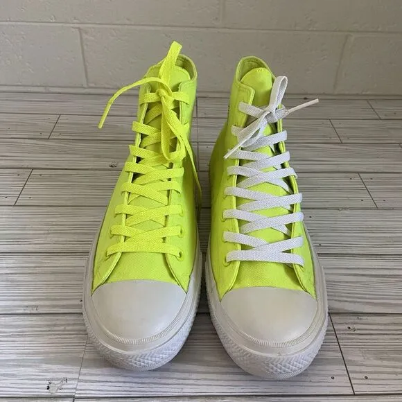 Converse Chuck Taylor All Star 2 Hi Lunarlon Neon Green Shoes Men's 9 Women's 11