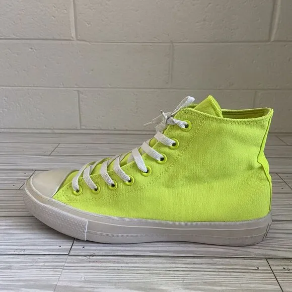 Converse Chuck Taylor All Star 2 Hi Lunarlon Neon Green Shoes Men's 9 Women's 11