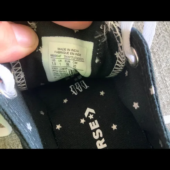 Converse Chuck Taylor All Star 2x Tongue Jr Sz 1.5