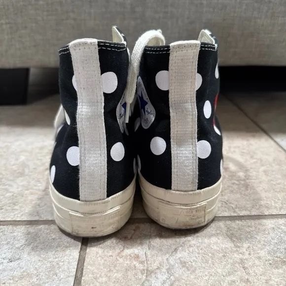 Converse Chuck Taylor All Star 70 Hi Comme des Garcons PLAY Polka Dot M 9 W 11