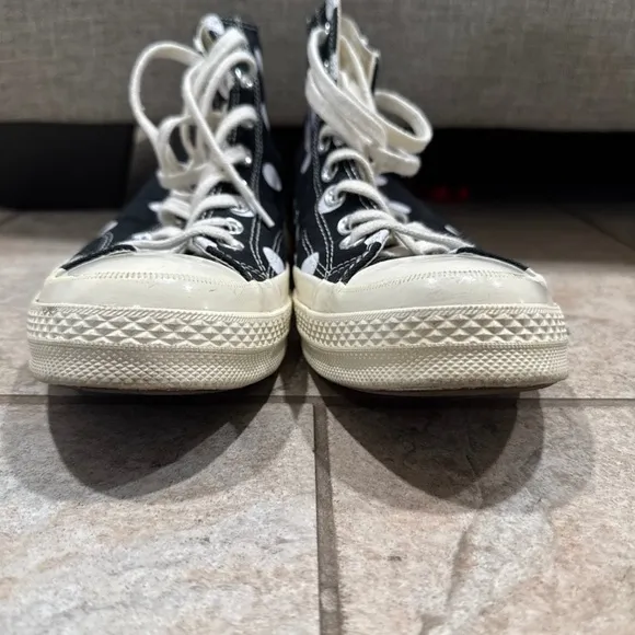 Converse Chuck Taylor All Star 70 Hi Comme des Garcons PLAY Polka Dot M 9 W 11