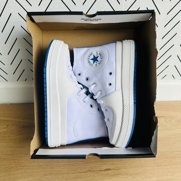 🤩Converse Chuck Taylor All Star Construct White Blue Men Shoes Sz 5.5 A06773C🤩