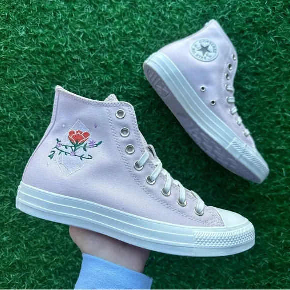 💝Converse Chuck Taylor All Star Ctas Hi Barely Rose Crystal Magic