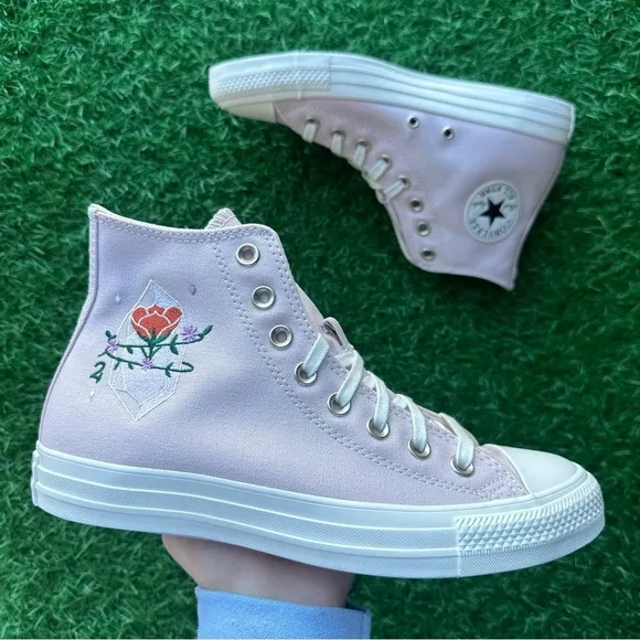 💝Converse Chuck Taylor All Star Ctas Hi Barely Rose Crystal Magic