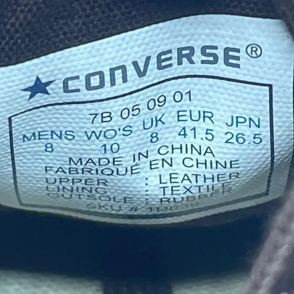 Converse Chuck Taylor All Star Hi Shoes Mens 8 Brown Leather Suede Gum Skate