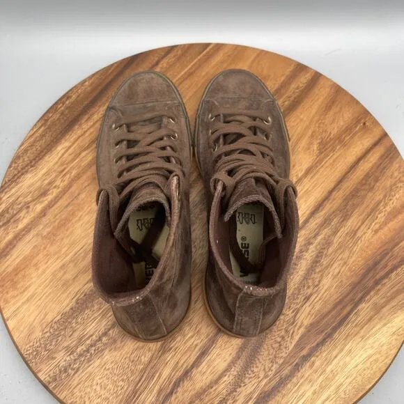 Converse Chuck Taylor All Star Hi Shoes Mens 8 Brown Leather Suede Gum Skate