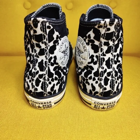 Converse Chuck Taylor All Star Hi Top Oreo Women’s Black Leopard Size 6.5