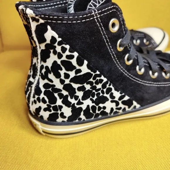 Converse Chuck Taylor All Star Hi Top Oreo Women’s Black Leopard Size 6.5