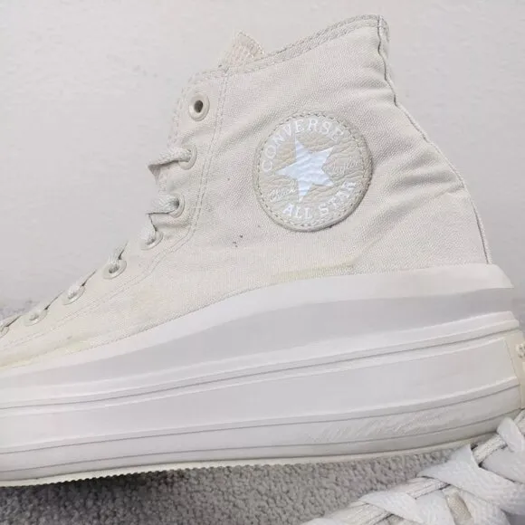 Converse Chuck Taylor All Star Move Hi Platform Shoes Womens 11 Cream White