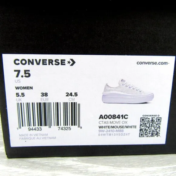 Converse Chuck Taylor All Star Move OX Floral Shoes Womens Size 7.5 NEW