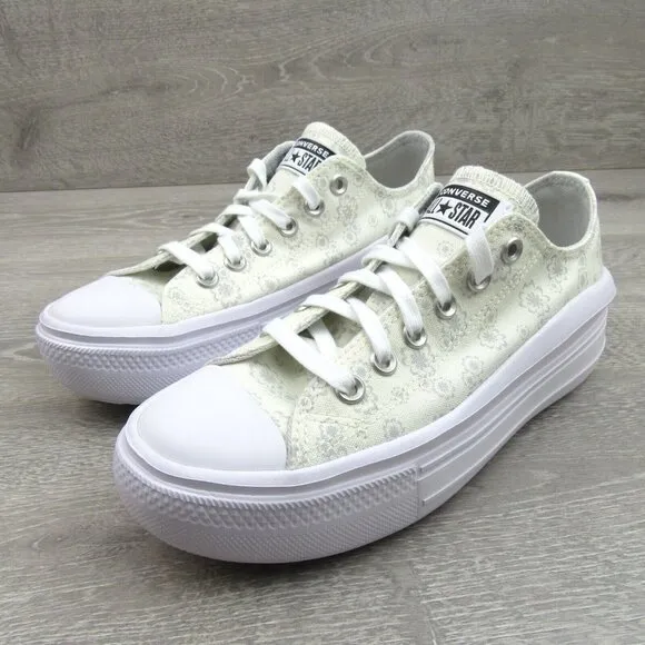Converse Chuck Taylor All Star Move OX Floral Shoes Womens Size 7.5 NEW
