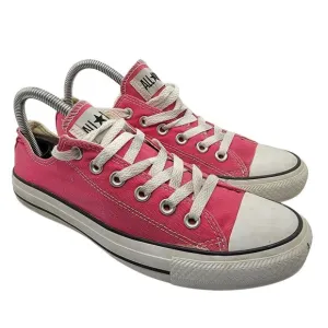 Converse Chuck Taylor All Star Womens 8 Raspberry Low Top Canvas Shoes 132298F