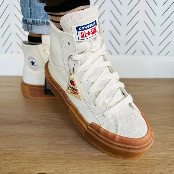 🤩Converse Chuck Taylor All Star Womens shoes Sz 7 Cruise Egret HI Suede A09088C