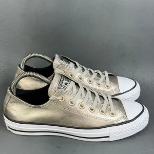 Converse Chuck Taylor All Star Low Ox Metallic Gray Sneakers shoes women 6.5
