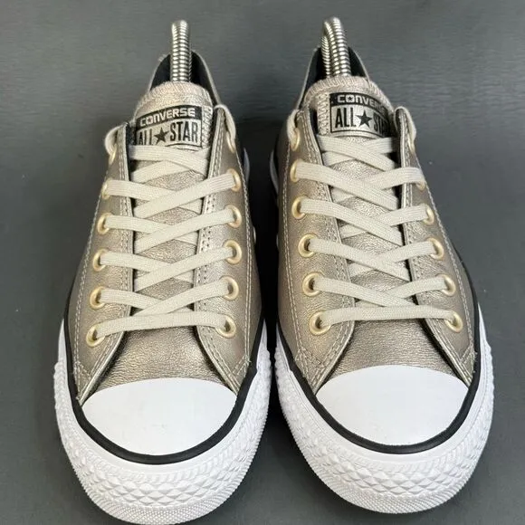 Converse Chuck Taylor All Star Low Ox Metallic Gray Sneakers shoes women 6.5