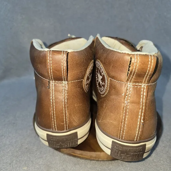 Converse Chuck Taylor Leather All Star Shoes Street Mid Top Pinecone Brown 12 M