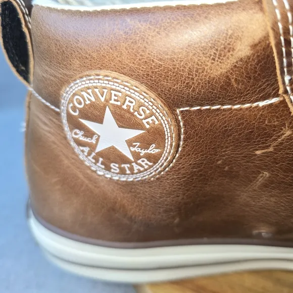 Converse Chuck Taylor Leather All Star Shoes Street Mid Top Pinecone Brown 12 M