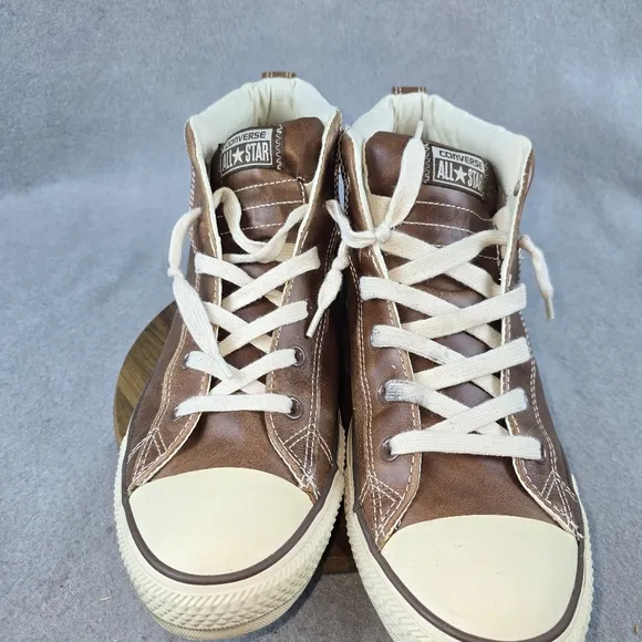 Converse Chuck Taylor Leather All Star Shoes Street Mid Top Pinecone Brown 12 M