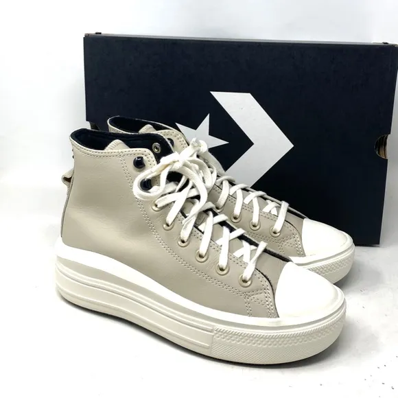 Converse Chuck Taylor Move Platform Shoes Casual Leather High For Women A07942C