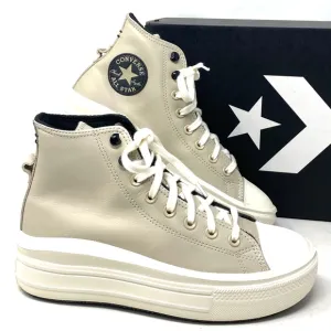Converse Chuck Taylor Move Platform Shoes Casual Leather High For Women A07942C