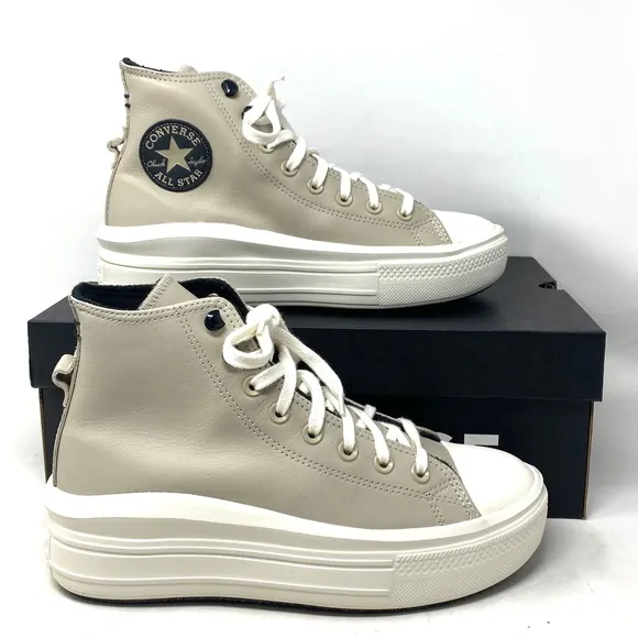 Converse Chuck Taylor Move Platform Shoes Casual Leather High For Women A07942C