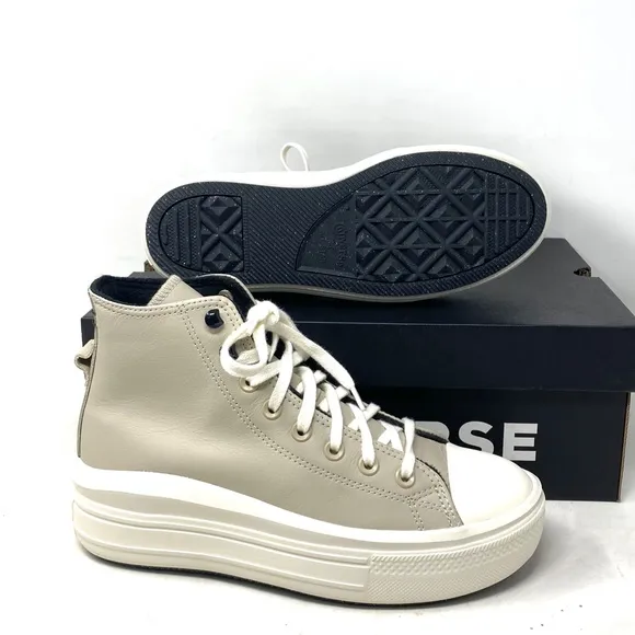 Converse Chuck Taylor Move Platform Shoes Casual Leather High For Women A07942C