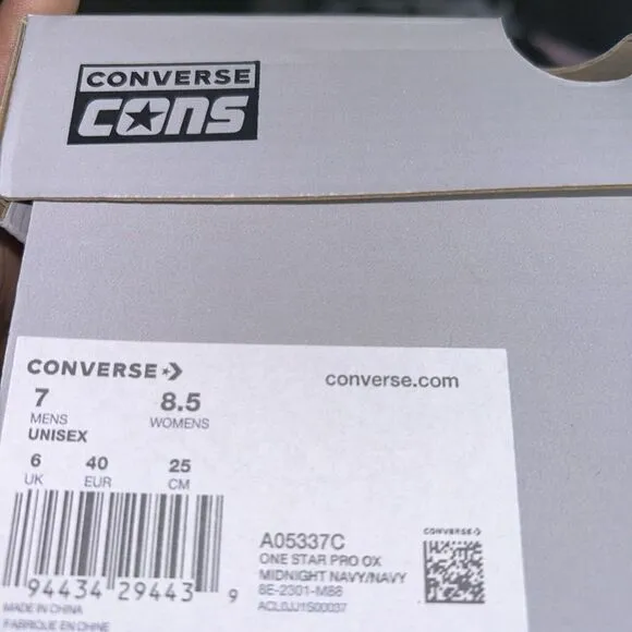 CONVERSE CONS One Star Pro OXx Alltimers Navy A05337C Skateboarding Shoe Sz men7
