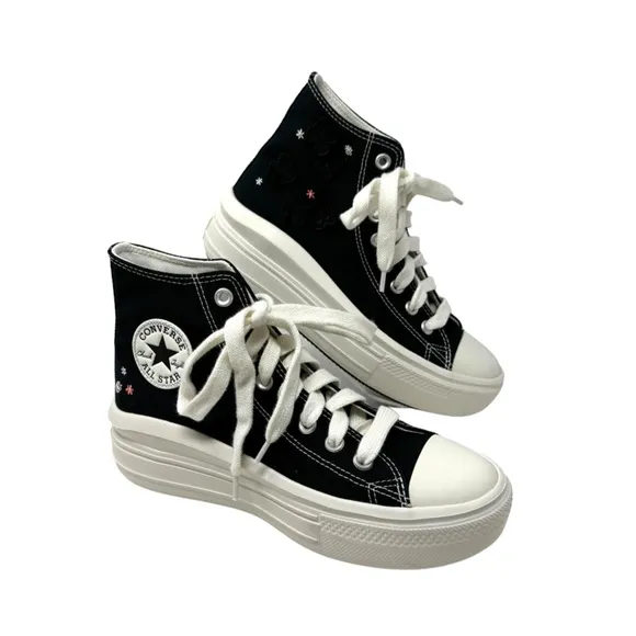 Converse Ctas Move Platform Shoes Sneakers Women's Casual Canvas Black A08900C