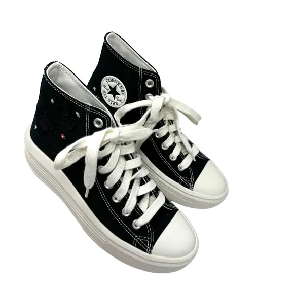 Converse Ctas Move Platform Shoes Sneakers Women's Casual Canvas Black A08900C