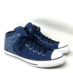 Converse Ctas Street Mid For Men Canvas Sneakers Navy White Casual Shoes A02822F