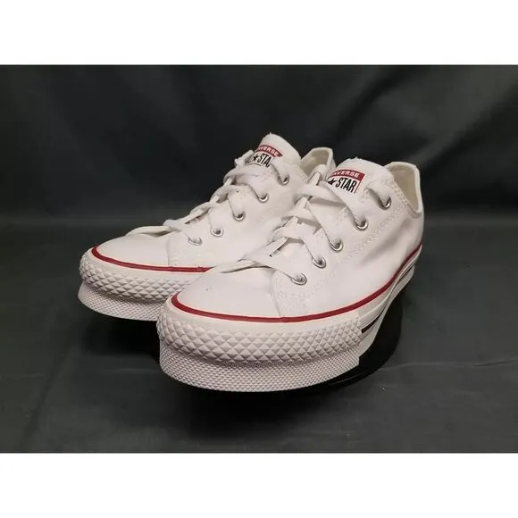 Converse Girls CT All Star EVA Lift Ox Sneakers White Red Size 6 NEW NO BOX!
