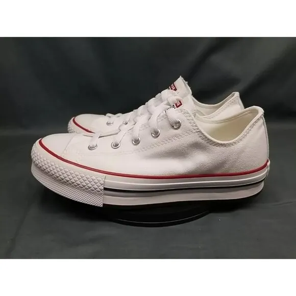 Converse Girls CT All Star EVA Lift Ox Sneakers White Red Size 6 NEW NO BOX!