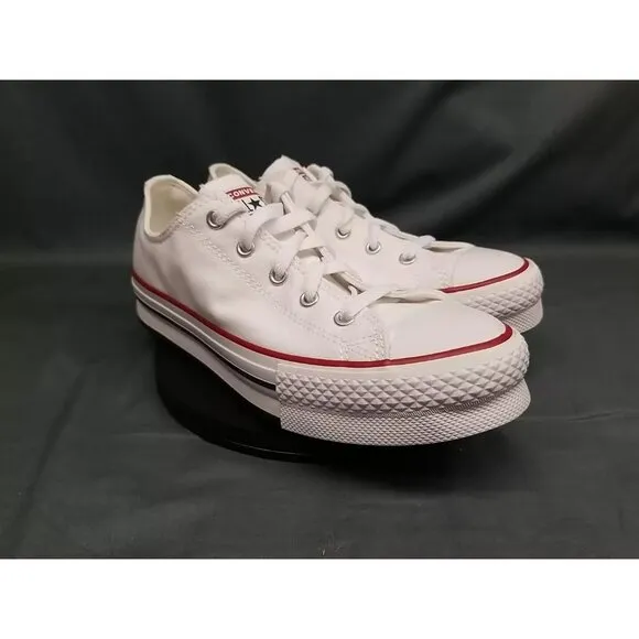 Converse Girls CT All Star EVA Lift Ox Sneakers White Red Size 6 NEW NO BOX!
