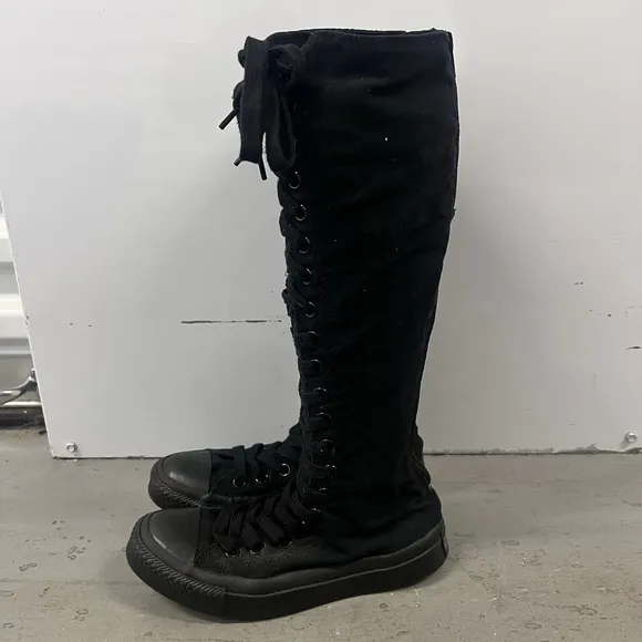 Converse Knee High Black All Star Chuck Taylor Y2K Shoes Mens 4 Womens 6